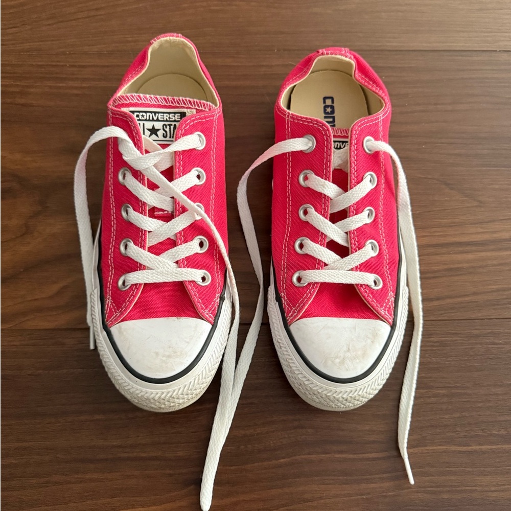 Converse Low Top Sneakers - Pink with White and Black Accents